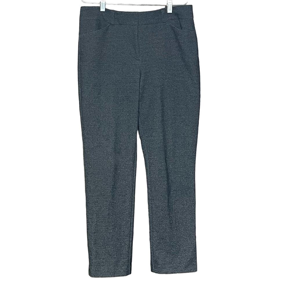 Ann Taylor Factory trouser black button hook zipper business casual size 10